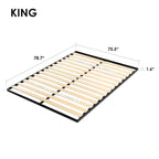 1.6 Inch Metal Bunkie Board with Wood Slats by Crown Comfort