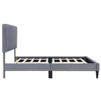 Queen Size Upholstered Platform Bed,No Box Spring Needed, Velvet Fabric
