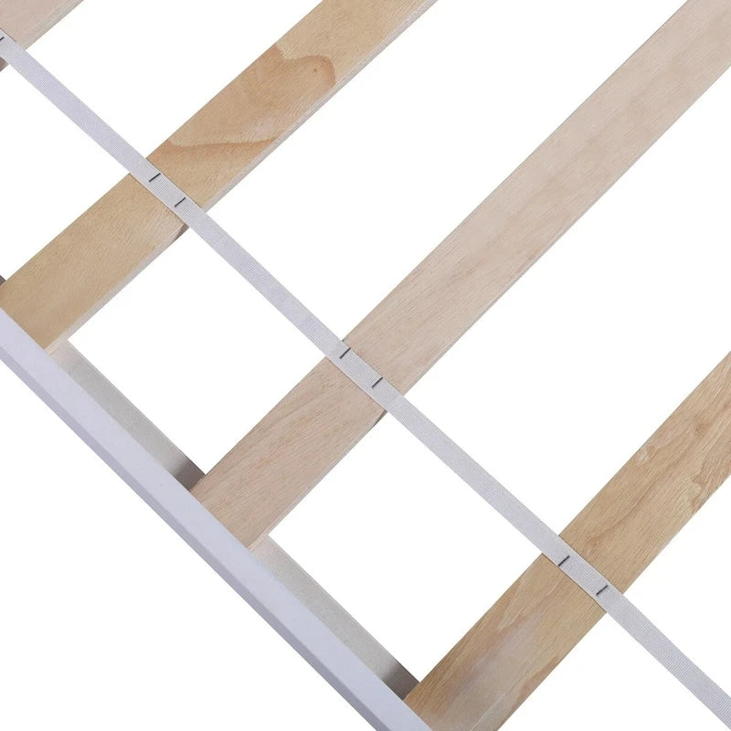 Wood Platform Bed with Headboard