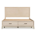 Furniture of America Drayden Transitional Oak Solid Wood 3-Piece Bed and 2 Nightstand Bedroom Set