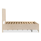 Furniture of America Drayden Transitional Oak Solid Wood 3-Piece Bed and 2 Nightstand Bedroom Set