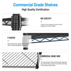 6 Tier Shelf Heavy Duty Free Standing Corner Storage Display Rack