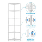 6 Tier Shelf Heavy Duty Free Standing Corner Storage Display Rack
