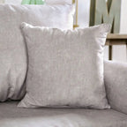 Leonine Contemporary Light Grey Fabric Padded Sofa by Furniture of America