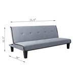 Clihome Biscuit Back Convertible Sofa with Mattress