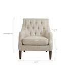 Button Tufted Accent Chairfor Living Room Bedroom Studio,Living Room Chairs Comfy Reading