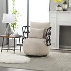 Upholstered Swivel Accent Chair Living Room Chair