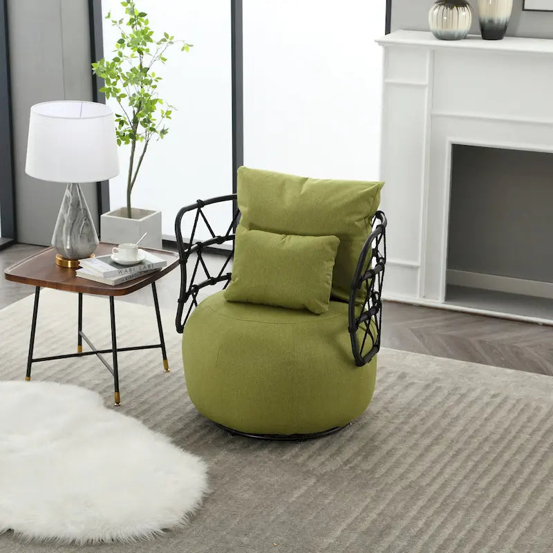 Upholstered Swivel Accent Chair Living Room Chair