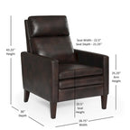 Vesper Faux Leather Push Back Recliner by Greyson Living