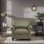 Living Room Sofa Single Seat Chair with Wood Leg Faux Leather
