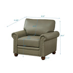 Living Room Sofa Single Seat Chair with Wood Leg Faux Leather