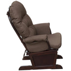 Nursery Glider Rocking Chair with Ottoman,Thick Padded Cushion Seating