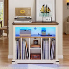 Large Record Player Stand - 15.7 D x 31.5 W x 28.7 H