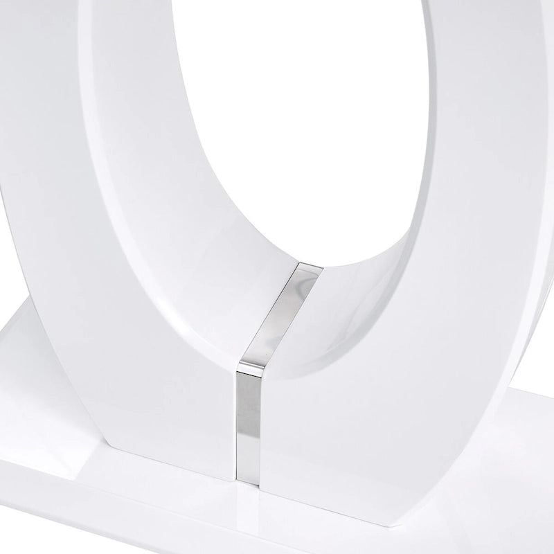 Modern Simple Glossy White Rectangular Counter Bar Table 47.24  x 18.11  x 29.52  For Living Room Bedroom Bedside Entrance House