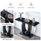 Modern Simple Glossy White Rectangular Counter Bar Table 47.24  x 18.11  x 29.52  For Living Room Bedroom Bedside Entrance House