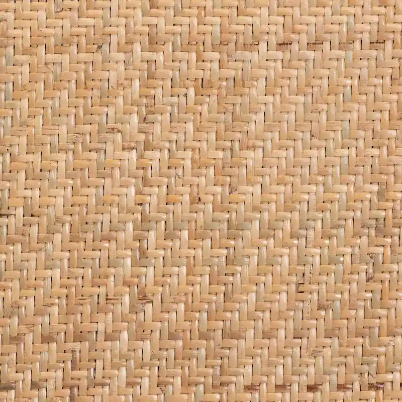 Tartan Mid-Century Woven Rattan Dining Chair Set (2PC)-Natural Brown