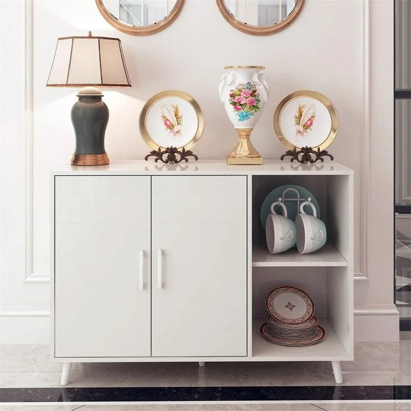 Kitchen Sideboard with 2 Door 2 Shelves - 15 D x 41.7 W x 32.6 H