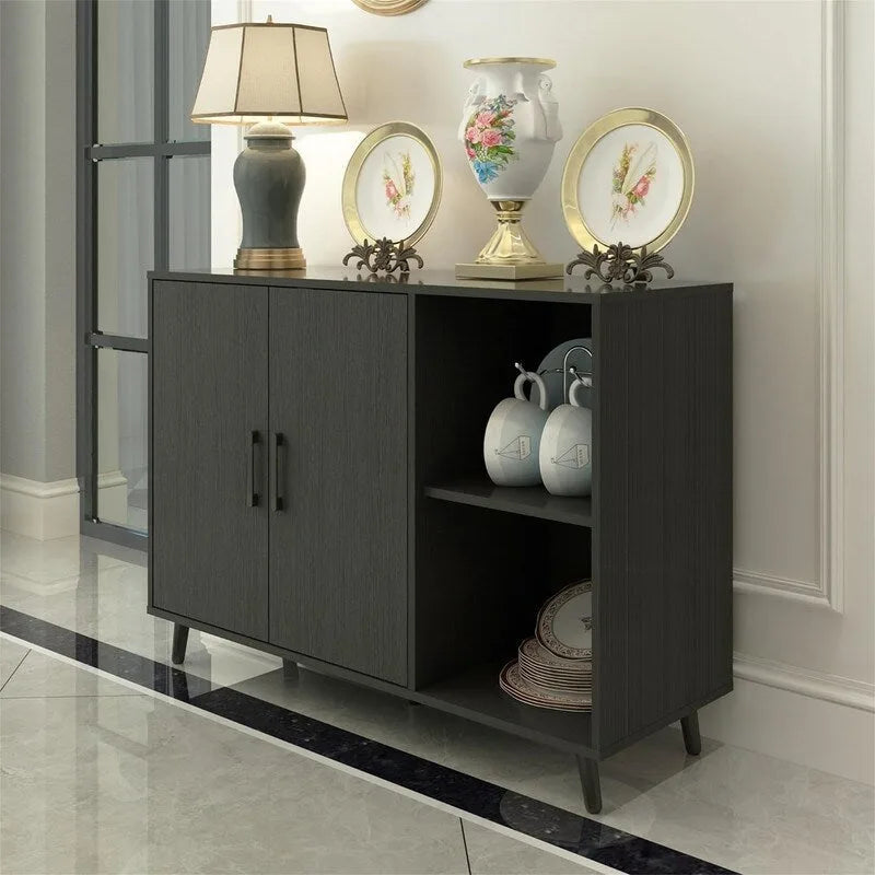 Kitchen Sideboard with 2 Door 2 Shelves - 15 D x 41.7 W x 32.6 H