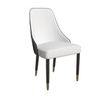 Allure Dining Chairs with Fabric/Leather Seat and Black Oak Wood Legs by LeisureMod