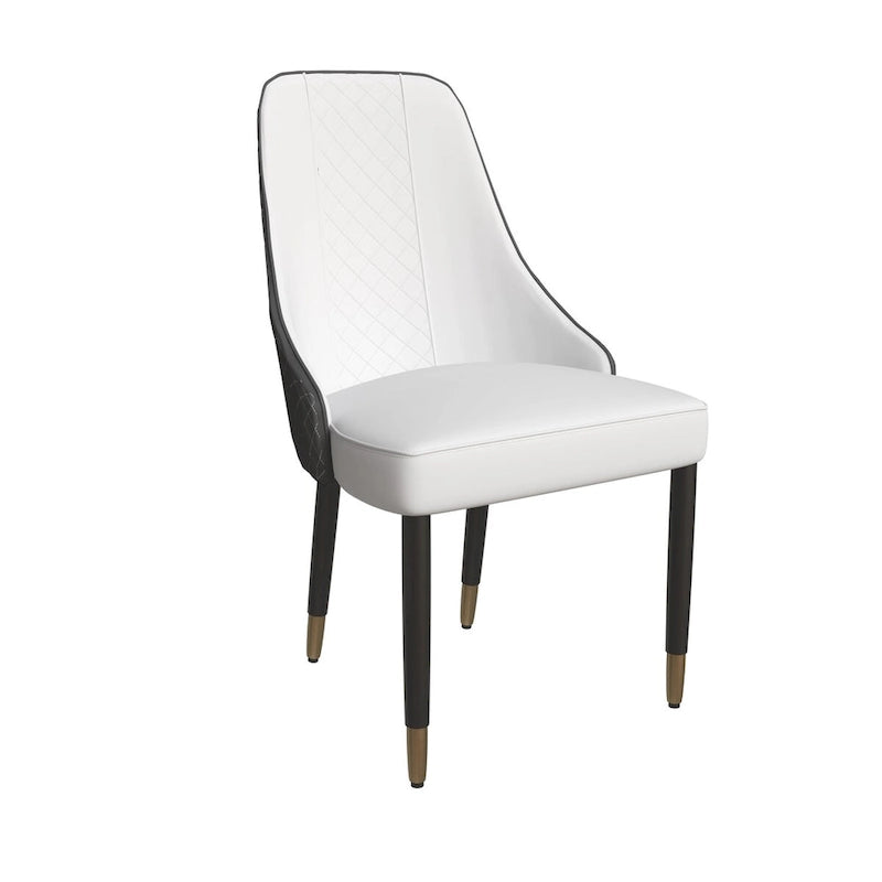 Allure Dining Chairs with Fabric/Leather Seat and Black Oak Wood Legs by LeisureMod