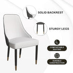 Allure Dining Chairs with Fabric/Leather Seat and Black Oak Wood Legs by LeisureMod