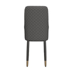 Allure Dining Chairs with Fabric/Leather Seat and Black Oak Wood Legs by LeisureMod