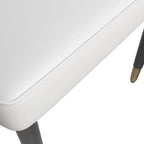 Allure Dining Chairs with Fabric/Leather Seat and Black Oak Wood Legs by LeisureMod