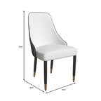 Allure Dining Chairs with Fabric/Leather Seat and Black Oak Wood Legs by LeisureMod