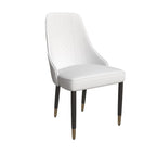 Allure Dining Chairs with Fabric/Leather Seat and Black Oak Wood Legs by LeisureMod