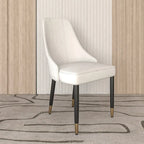 Allure Dining Chairs with Fabric/Leather Seat and Black Oak Wood Legs by LeisureMod