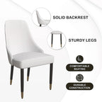 Allure Dining Chairs with Fabric/Leather Seat and Black Oak Wood Legs by LeisureMod