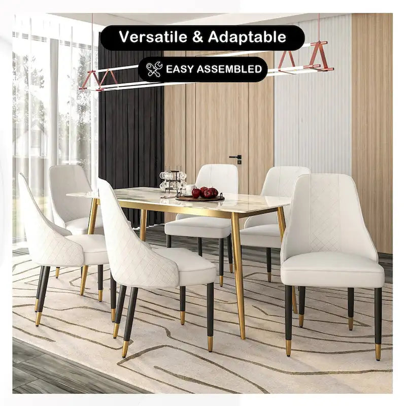 Allure Dining Chairs with Fabric/Leather Seat and Black Oak Wood Legs by LeisureMod