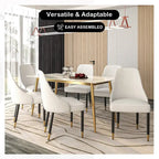 Allure Dining Chairs with Fabric/Leather Seat and Black Oak Wood Legs by LeisureMod