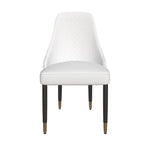 Allure Dining Chairs with Fabric/Leather Seat and Black Oak Wood Legs by LeisureMod