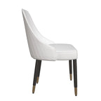 Allure Dining Chairs with Fabric/Leather Seat and Black Oak Wood Legs by LeisureMod