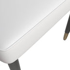 Allure Dining Chairs with Fabric/Leather Seat and Black Oak Wood Legs by LeisureMod