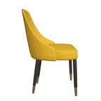 Allure Dining Chairs with Fabric/Leather Seat and Black Oak Wood Legs by LeisureMod
