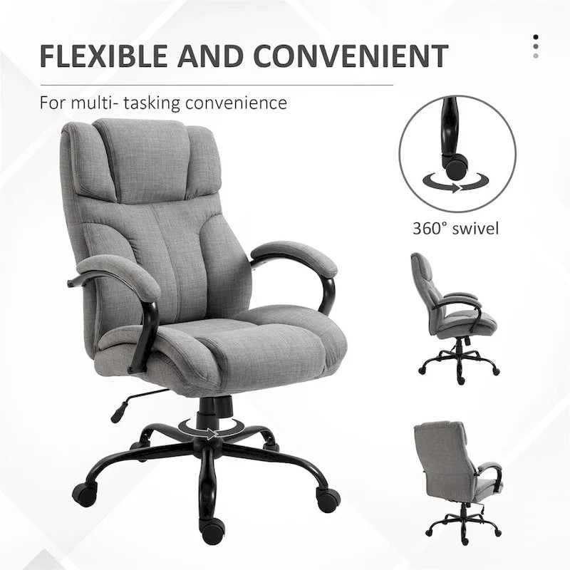 Big & Tall Office Chair w/Wide Seat,Ergonomic Executive Computer Chair