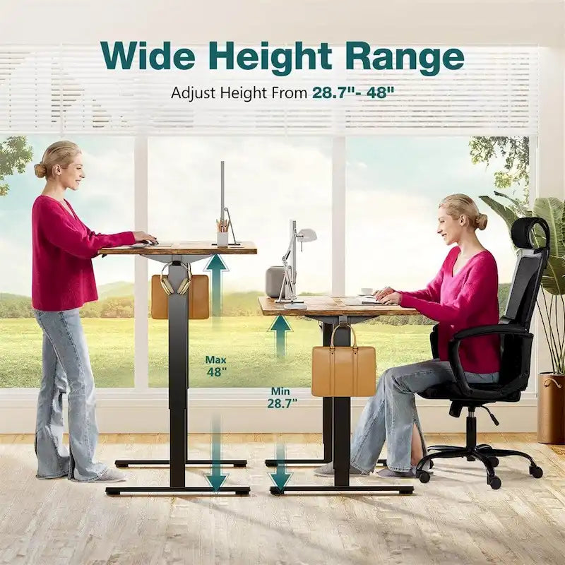 Electric Height Adjustable Standing Desk,Sit to Stand Computer Desk