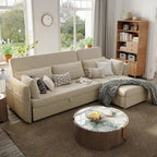 98.43  Modern Minimalist  L  Shape Sofa BedAnti-scratch and Water-proof, Solid Wood Frame