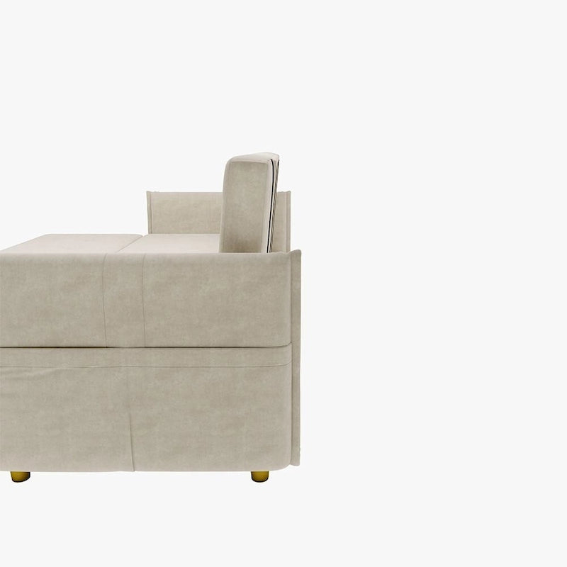 98.43  Modern Minimalist  L  Shape Sofa BedAnti-scratch and Water-proof, Solid Wood Frame