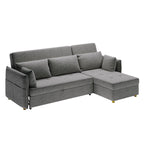 98.43  Modern Minimalist  L  Shape Sofa BedAnti-scratch and Water-proof, Solid Wood Frame