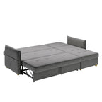 98.43  Modern Minimalist  L  Shape Sofa BedAnti-scratch and Water-proof, Solid Wood Frame
