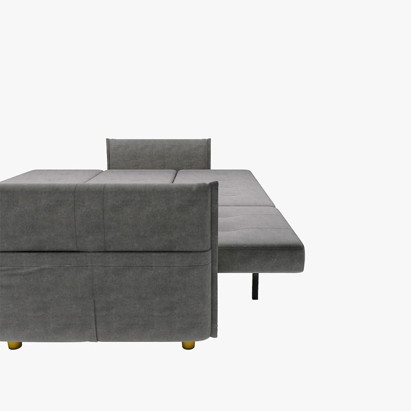 98.43  Modern Minimalist  L  Shape Sofa BedAnti-scratch and Water-proof, Solid Wood Frame