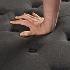 Large Square Storage Ottoman Upholstered Button Tufted Coffee Table - 30 W x 30 D x 18 H.