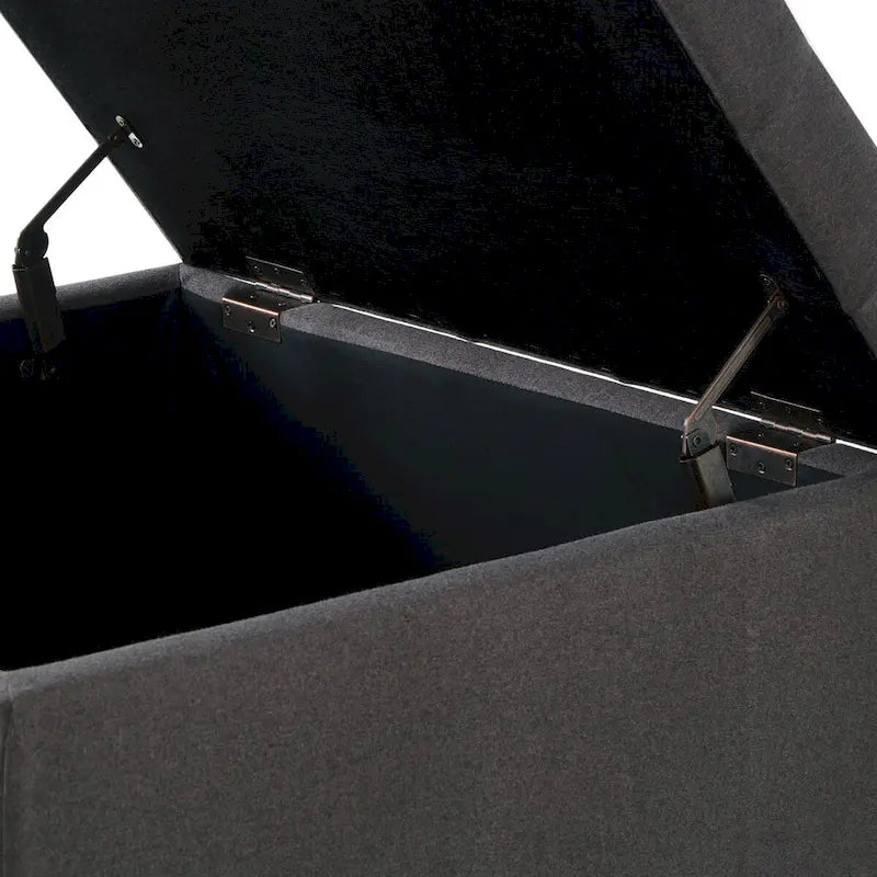 Large Square Storage Ottoman Upholstered Button Tufted Coffee Table - 30 W x 30 D x 18 H.