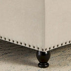 Large Square Storage Ottoman Upholstered Button Tufted Coffee Table - 30 W x 30 D x 18 H.