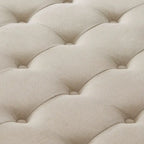 Large Square Storage Ottoman Upholstered Button Tufted Coffee Table - 30 W x 30 D x 18 H.