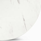 Moasis 2-Tier Round End Side Table Faux Marble Top for Living Room