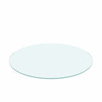 36  Inch Round Tempered Glass Table Top Clear Glass 1/4  Inch Thick Flat Polished Edge